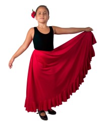 Gonna Flamenca da saggio MC2 per Bambina <b>Colore - Rosso, Taglia - 4</b>