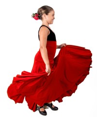 Gonna Flamenca 8 Godet Per Bamina <b>Colore - Melanzane, Taglia - 10</b>