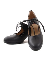 Scarpe per Flamenco Con l'Allacciatura <b>Colore - Nero, Materiale - Pelle, Taglia - 36</b>