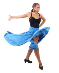 Gonna di Flamenca 4 godet in offerta <b>Colore - Blu, Taglia - XS</b>