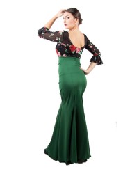 Gonna Di Flamenco - Modello Carmen <b>Colore - Verde, Taglia - XS</b>