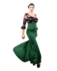 Gonna Di Flamenco - Modello Carmen <b>Colore - Verde, Taglia - M</b>