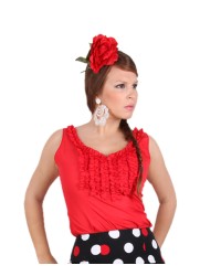 Camicie Di Flamenco per Donna - Goyesca <b>Colore - Rosso, Taglia - L</b>