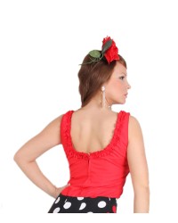 Camicie Di Flamenco per Donna - Goyesca <b>Colore - Rosso, Taglia - XS</b>