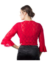 Scaldacuore per la Danza con Pizzo <b>Colore - Rosso, Taglia - P</b>