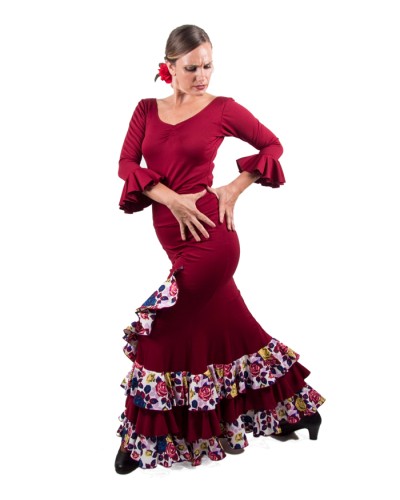 Completi Da Ballo Flamenco Mod. Estrella Borgogna