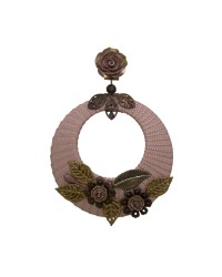 Orecchini Di Flamenca a Cerchio Grande <b>Colore - Rosa antico, Taglia - G</b>