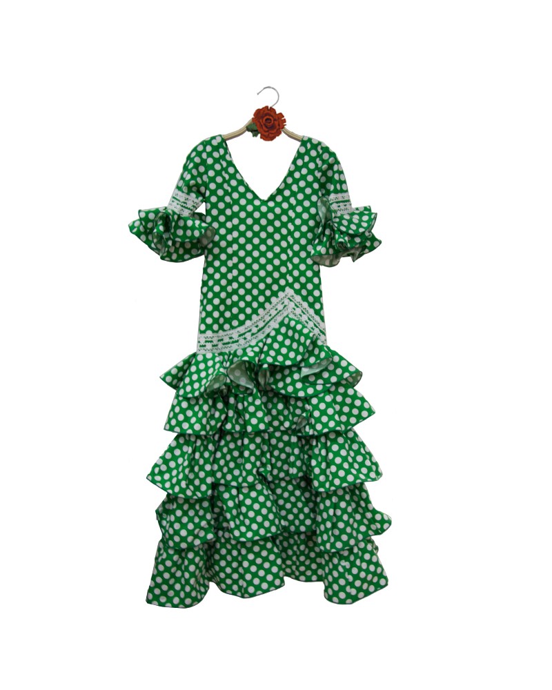 Vestito spagnolo di Flamenca Bambina, Taglia 8