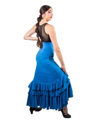 Gonna Di ballo Flamenco Taconeo <b>Colore - Blu, Taglia - XS</b>