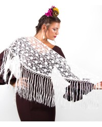 Piccolo Sciarpe Di Flamenco Ricamo <b>Colore - Bianco, Taglia - G</b>