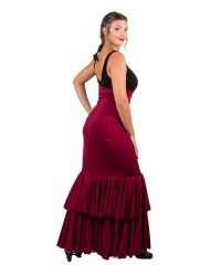 Gonna Di Flamenco per donna Modello Fandango <b>Colore - Bordó, Taglia - XS</b>
