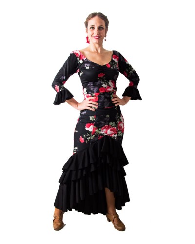 Gonna Di Flamenco - Taconeo  motivo floreale