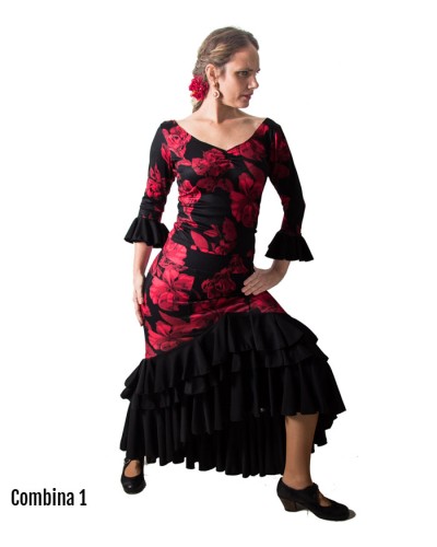 Gonna Di Flamenco - Taconeo  motivo floreale