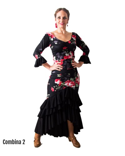 Gonna Di Flamenco - Taconeo  motivo floreale