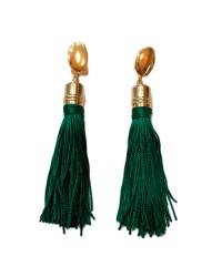 Orecchini Di Flamenco di frange <b>Colore - Acqua Navy, Taglia - G</b>