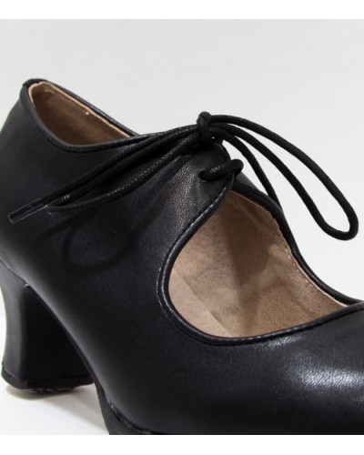 Scarpe Da Ballo Flamenco Con l'Allacciatura e Doppia Suola