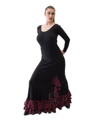 Gonne Flamenca per Donna - 7039 <b>Colore - Nero/Rosso, Taglia - M</b>