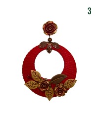 Orecchini Di Flamenca a Cerchio Grande <b>Colore - Foto 3, Taglia - G</b>