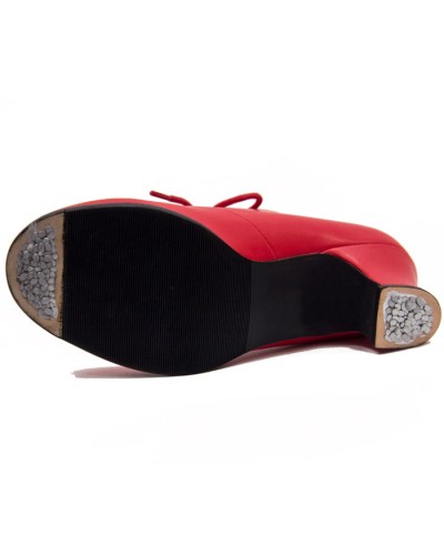 Scarpe Da Ballo Flamenco Con l'Allacciatura e Doppia Suola