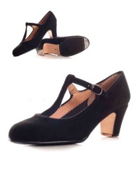 Scarpe da Ballo Flamenco En Pelle scamosciata <b>Colore - Nero, Materiale - Pelle Scamosciata, Taglia - 35</b>