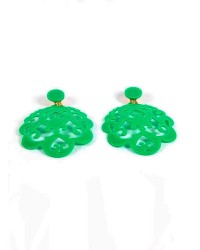 Orecchini Di Flamenco <b>Colore - Verde Oliva, Taglia - G</b>