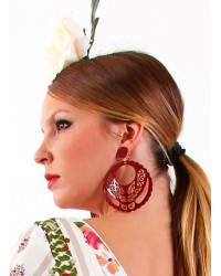 Orecchini Di Flamenco <b>Colore - Bordó, Taglia - G</b>