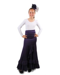 Gonne Flamenca di Ballo "Salon" Per Bambina <b>Colore - Violet, Taglia - 10</b>