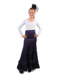 Gonne Flamenca di Ballo "Salon" Per Bambina <b>Colore - Violet, Taglia - 6</b>