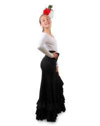 Gonne Flamenca di Ballo "Salon" Per Bambina <b>Colore - Nero, Taglia - 4</b>