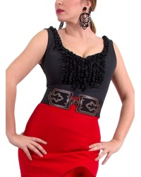 Cinture Flamenco Elastici  Per Donna <b>Colore - Nero, Taglia - P</b>