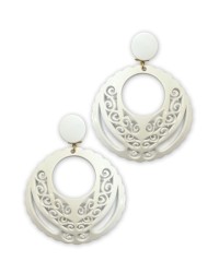 Orecchini Di Flamenco <b>Colore - Bianco, Taglia - G</b>