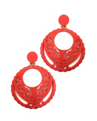 Orecchini Di Flamenco <b>Colore - Coral, Taglia - G</b>