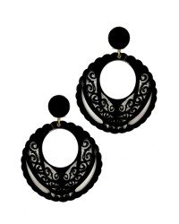 Orecchini Di Flamenco <b>Colore - Nero, Taglia - G</b>