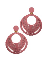 Orecchini Di Flamenco <b>Colore - Rosa antico, Taglia - G</b>