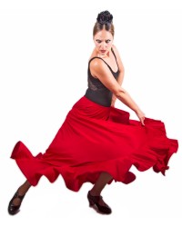 Gonna da Ballo Flamenco MC2 <b>Colore - Rosso, Taglia - 16 (XS)</b>