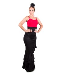 Gonne Flamenca "Salón" di Vita Alta <b>Colore - Nero, Taglia - XS</b>