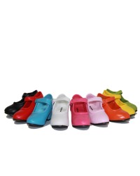 Scarpe Di Flamenca Pelle Sintetica "Gitanilla" <b>Colore - Giallo, Taglia - 20</b>