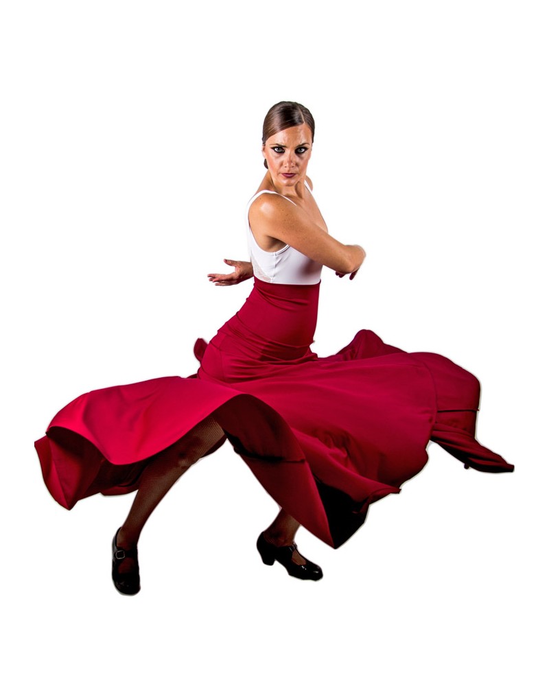 Gonne Flamenca 8 Godet Di Vita Alta
