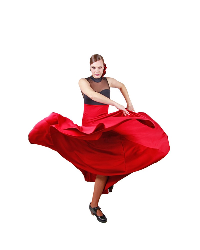 Gonne Flamenca 8 Godet Di Vita Alta