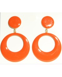 Orecchini Di Flamenco A cerchi <b>Colore - Arancione, Taglia - 1</b>