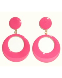 Orecchini Di Flamenco A cerchi <b>Colore - Fucsia, Taglia - 1</b>