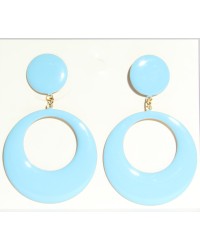 Orecchini Di Flamenco A cerchi <b>Colore - Azzurro, Taglia - 1</b>